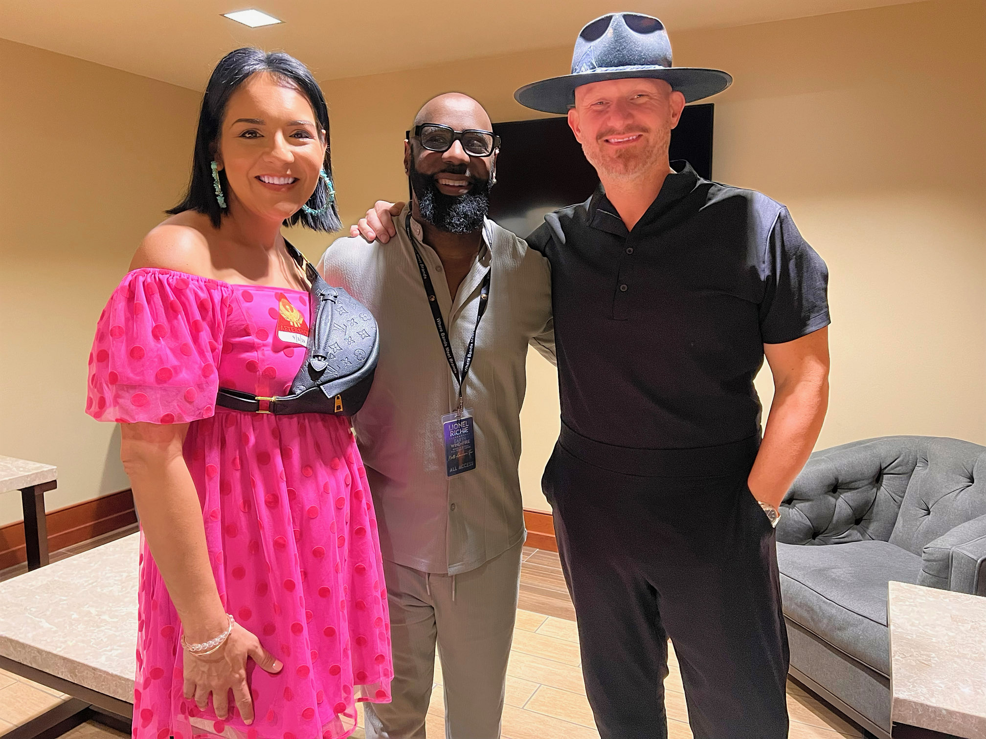 Justin with Myron McKinley and guests