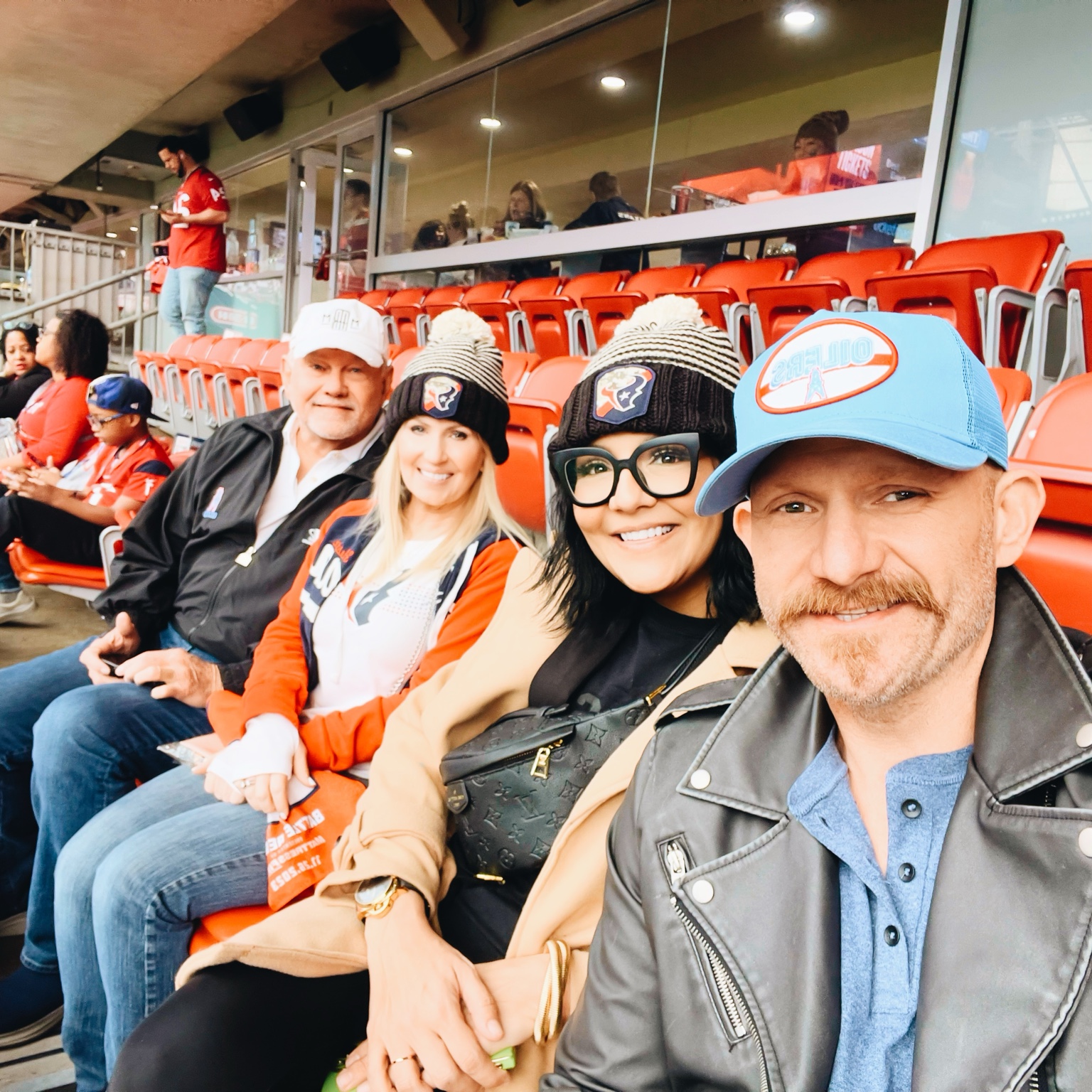 Justin with Mike Barber at a baseball game