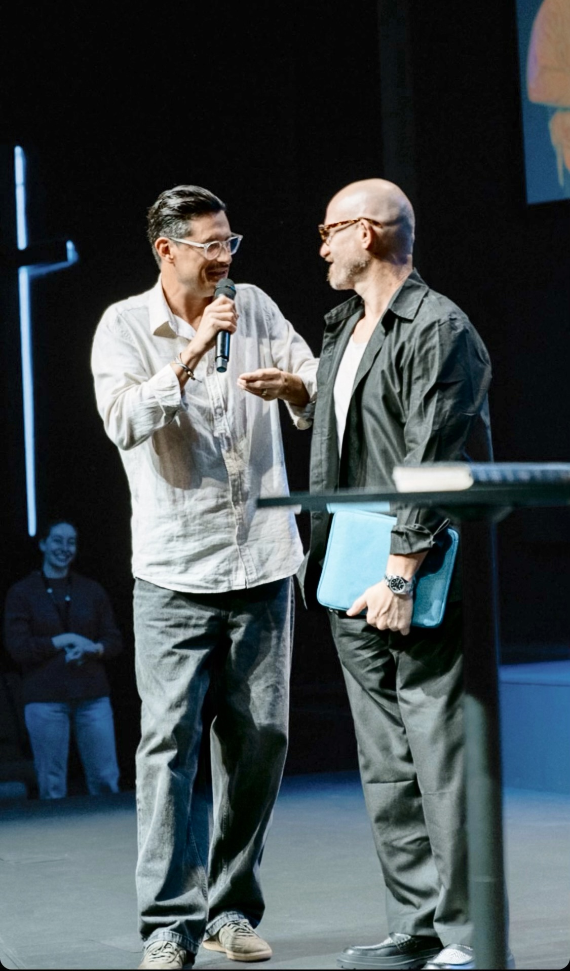 Pastor Chad Veach speaking on stage