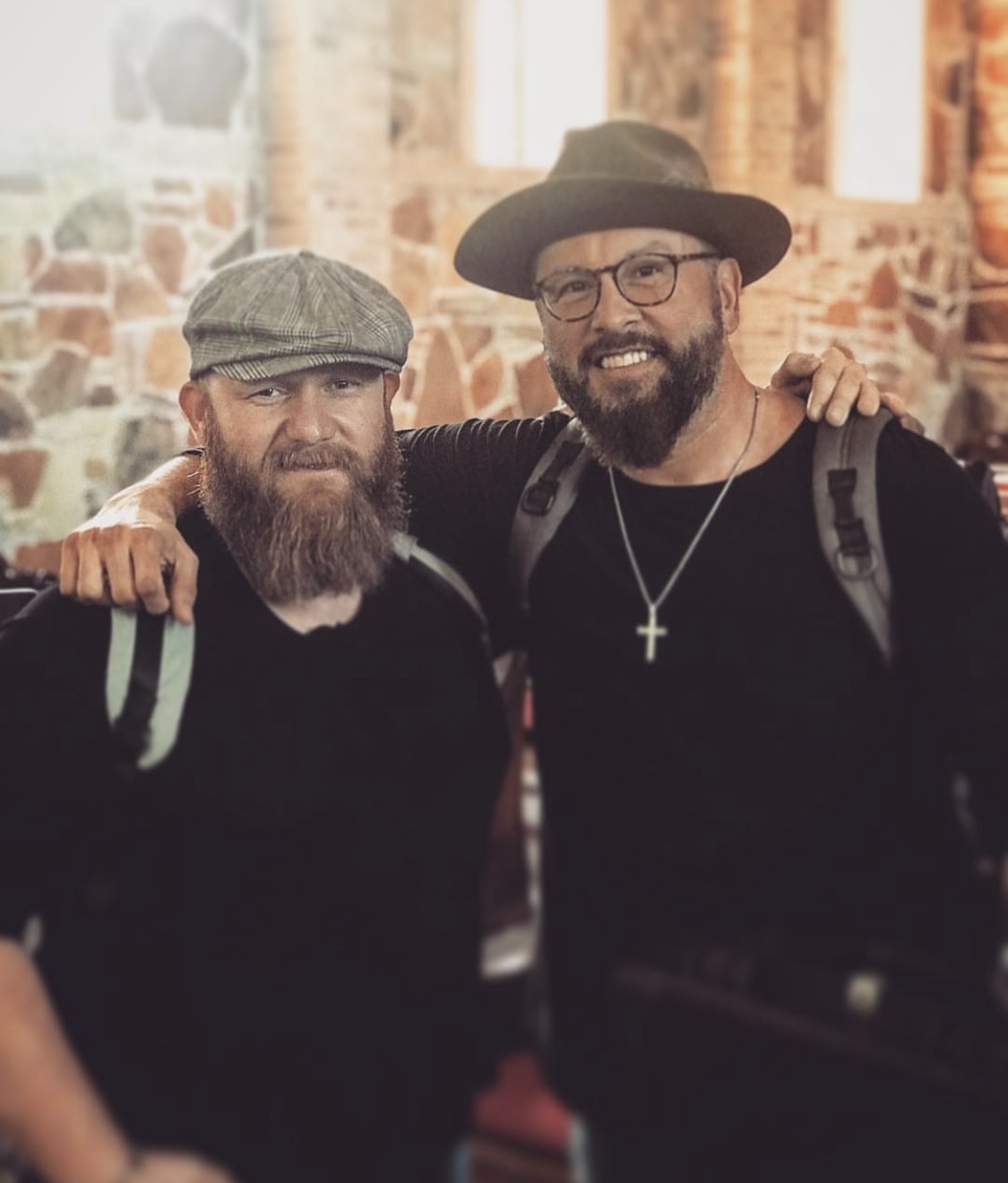 Justin writing with Ricardo Sanchez