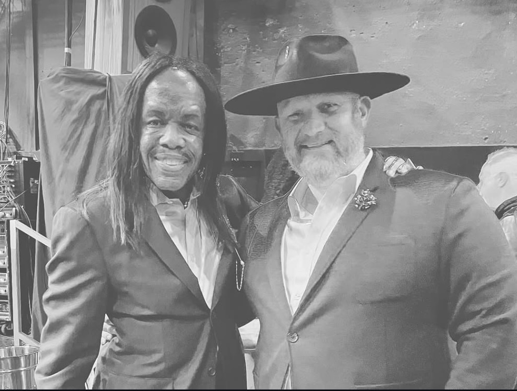 Justin with Verdine White on International Jazz Day