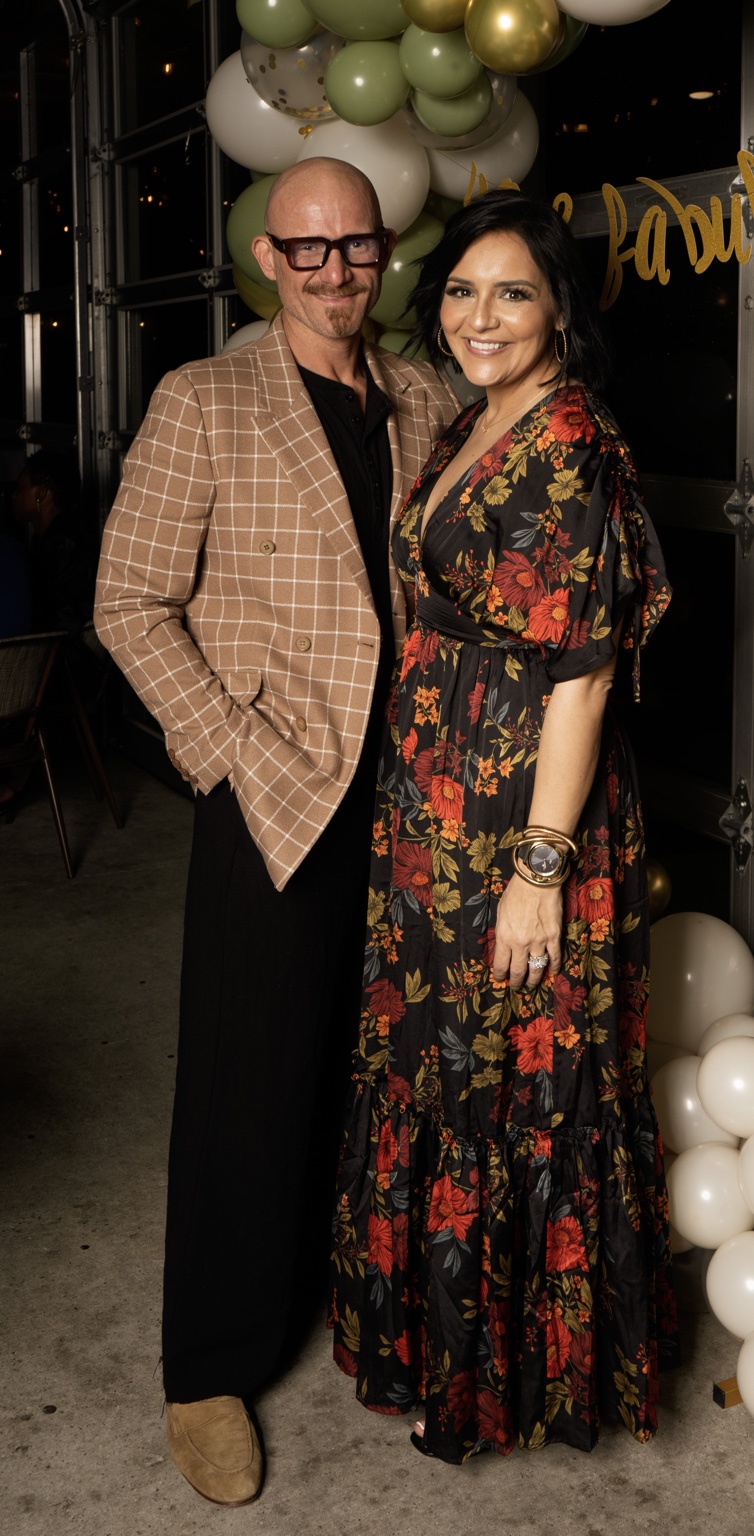 Justin and Melonie together at a celebration
