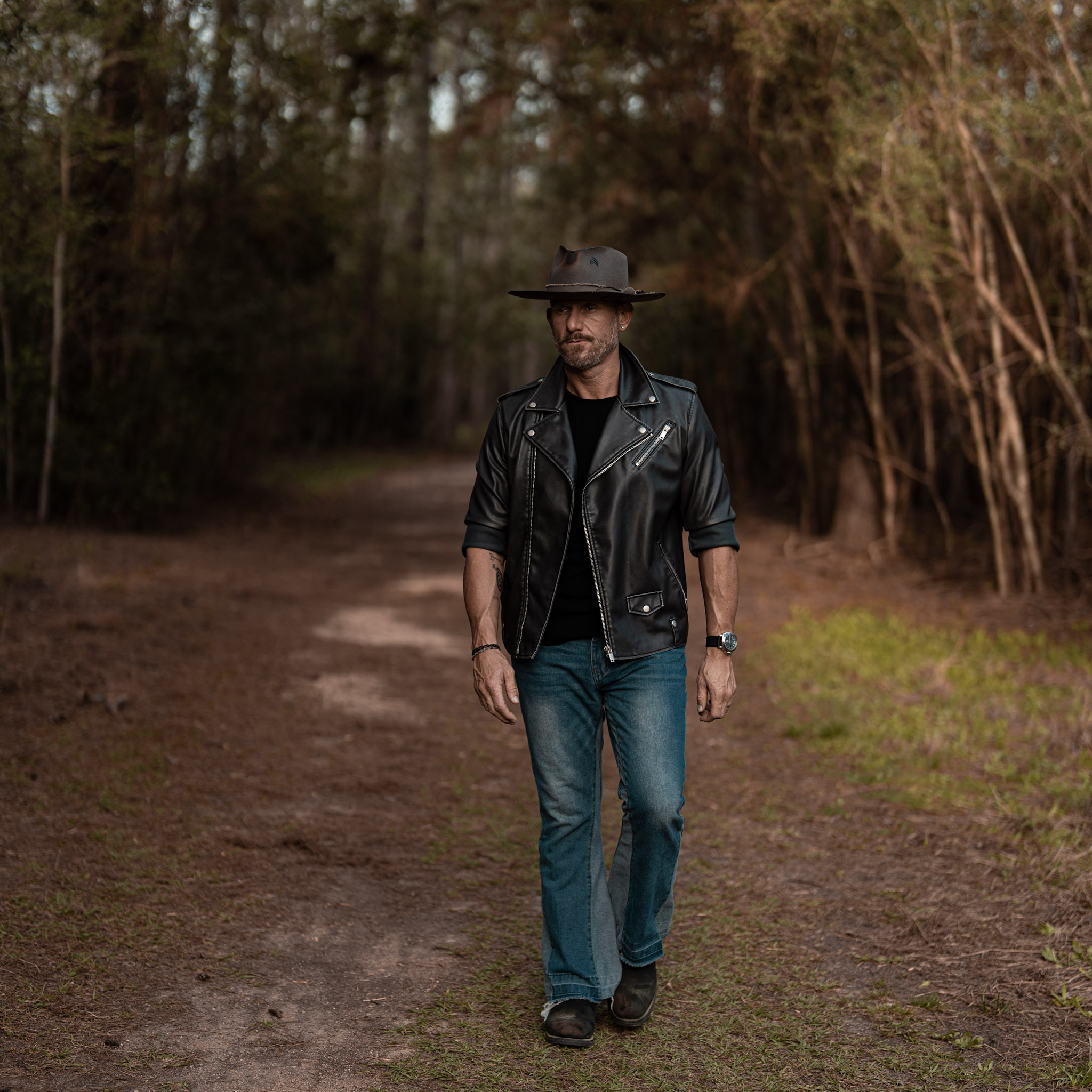 Justin Howard walking outdoors